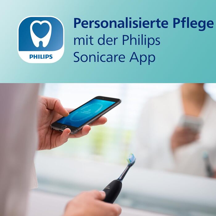 Електрична зубна щітка Philips Sonicare DiamondClean Smart 9400, звукова зубна щітка з додатком, датчиком тиску, визначенням головки щітки, 4 режими чищення та 3 рівні інтенсивності, чорний, модель HX9917/89 Black (2 насадки для щітки)