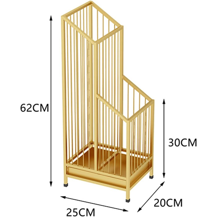 Підставки для парасольок Storeo з піддоном для крапель - золотистий компактний органайзер для офісу, передпокою, веранди та дверей - Тримач для парасольки для входу маленький чорний