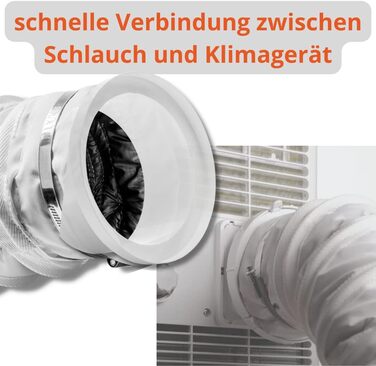 Шланг для витяжного повітря кондиціонер ізольований, 1800 мм додаткової довжини, змінний шланг для мобільних кондиціонерів, підходить для Climia CMK 2600 (адаптер без ізоляційного шланга)