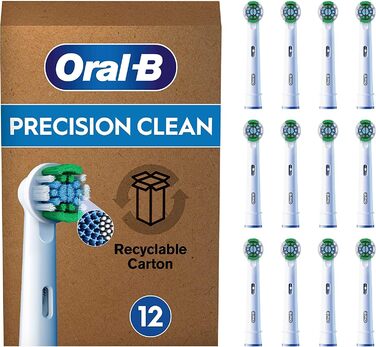 Щітки Oral-B Pro Precision Clean для електричної зубної щітки, 16 шт. , чищення зубів, X-щетина, оригінальна насадка для зубної щітки Oral-B, упаковка, готова до поштової скриньки, розроблена в Німеччині (12 шт. (1 упаковка))