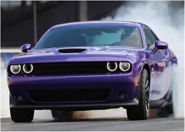 Передній спойлер для Dodge Для Challenger R/T Scat For Pack 2015 2016 2017 2018 2019-2022 Передній бампер Губна лопата Протектор Смуга Дифузор Спойлер Розгалужувач Протектор Губна осколок (колір жовтий)