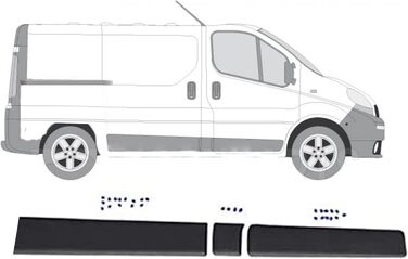 Бічні двері Повний комплект захисної панелі для короткої китової бази сумісний з Vivaro Trafic MK2 Primaster 2001-2014