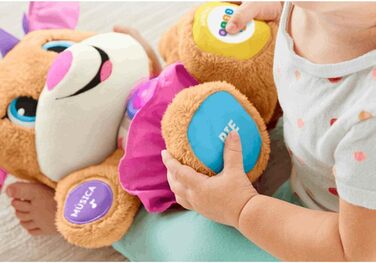 Іграшка будівельний транспортний засіб Fisher-Price - звуки та фрази, пропагує цифри, кольори та форми, з журавлем, версія англійська Італійська Португальська іспанська, HWY65