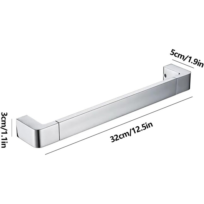 Поручні з нержавіючої сталі, Поручні для ванн і душових кабін, Підходить для ванних кімнат, Поручні, Поручні для людей похилого віку (32 см/12,8 дюйма)