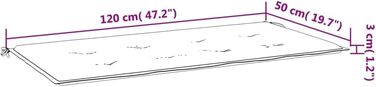 Подушка для садової лавки сірий візерунок в клітинку 120x50x3 см Тканина