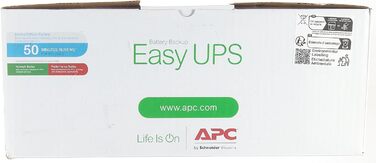 ДБЖ APC Easy UPS - BVX900LI-GR - джерело безперебійного живлення 900 ВА з виходами Schuko, запобіжник акумулятора та захист від перенапруг, резервний акумулятор із стабілізатором стабілізатора, світлодіодні індикатори (700 ВА / 360 Вт, виходи DIN, одинарн