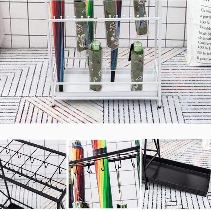 Тримач для парасольок MYVVKIA, підставка для парасольок, підставка для парасольки високої місткості, металева підставка для парасольки, полиця для зберігання парасольок для дому, офісу, готелю, бочка для парасольки, тримач для парасольки, sch wit 50 * 24 