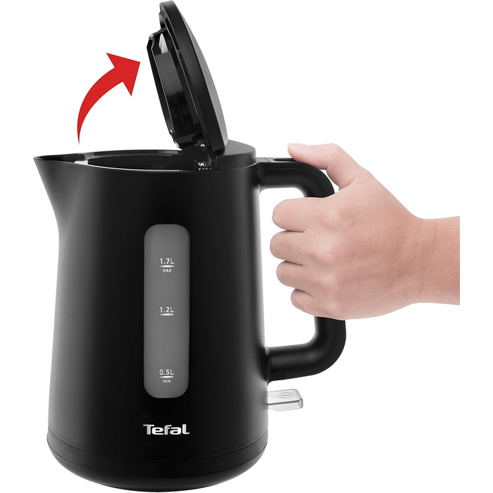 Чайник Tefal KO2008 Principio Select 2400 Вт Резервуар для води 1,7 л Автоматичний вимикач Фільтр проти накипу чорний матовий сингл