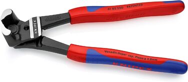 Болторізи Knipex високоредукторні чорні атраментовані, з пластиковим покриттям 200 мм 61 02 200