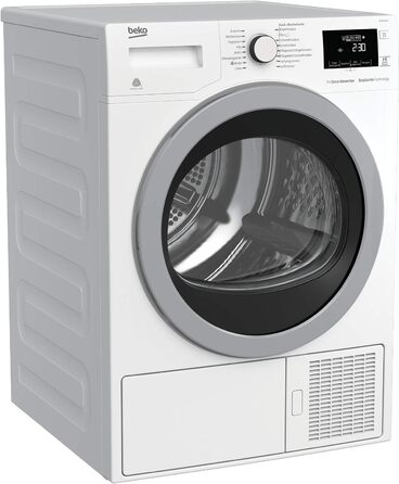 Сушильна машина Beko B3T42240S b300 до 8 кг, клас енергоспоживання A, з тепловим насосом підходить для алергіків, 14 програм,  дизайн преміум-класу, білий