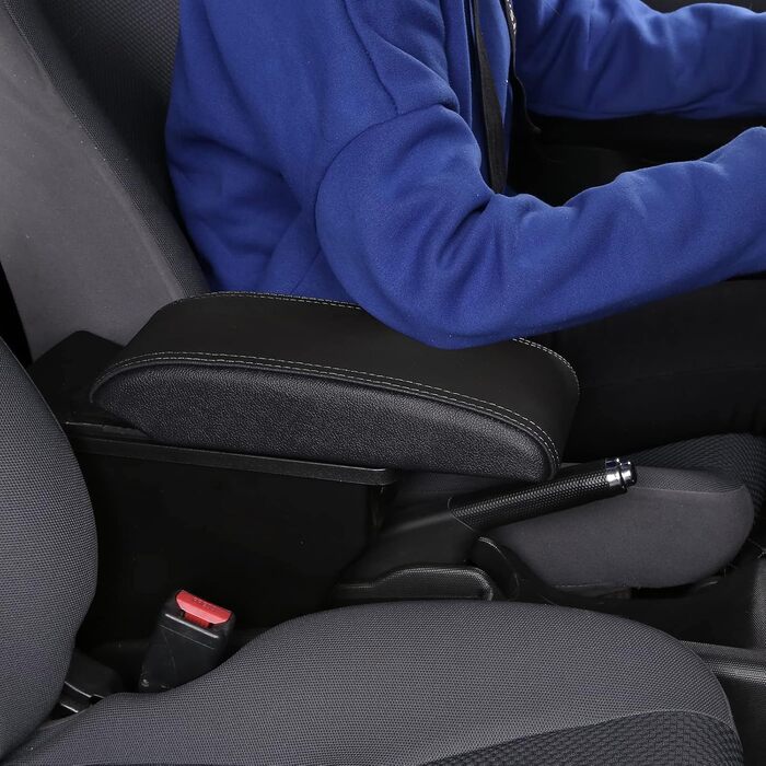 Автомобільні підлокітники для 2022 року Yaris Armrests Двошаровий ящик для зберігання Центральна консоль Внутрішній з 3 USB-портами для зарядки Чорна прошивка.