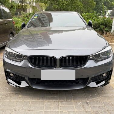 Для BMW 4 Series F32 F33 F36 M Sport 2014-2020 2 x Глянцева чорна губа переднього бампера