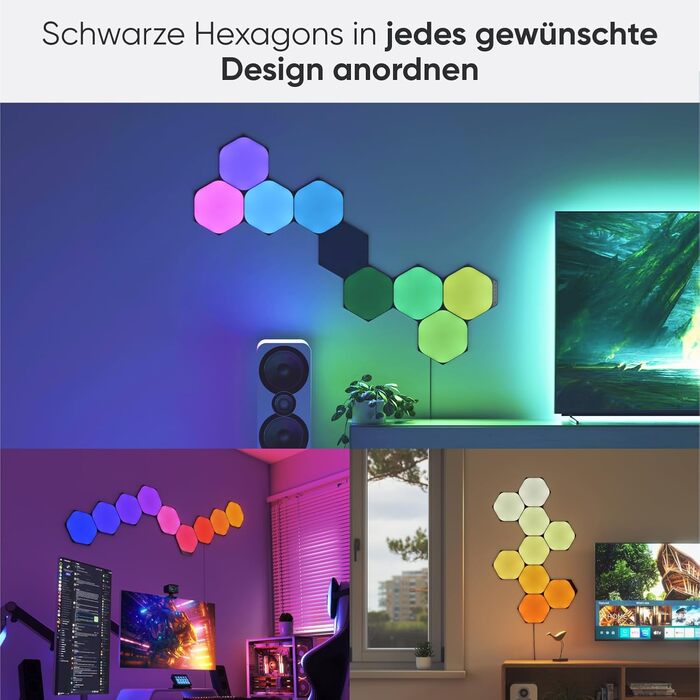 9 Smart LED Panels RGBW - Modular WiFi 16 Million Colours Wall Light Indoor, Music & Screen Sync, Works with Alexa Google Apple, 9 Smart LED Panels RGBW - Modular WiFi 16 Million Colours Wall Light Indoor, Music & Screen Sync, Works with Alexa Google Appl