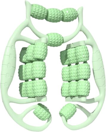 Ролик для масажу м'язів роликовий масажер для литок з 24 колесами, аксесуари для масажу, ергономічні затискачі, масажер, міорелаксатор для йоги, тренажерного залу, home Green