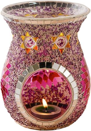 Тримач для чайної лампи haohaiyo Aroma Lamp, керамічна ароматична лампа Ароматична лампа, вітражна ароматерапевтична лампа в турецькому стилі кав'ярня бар головний стіл прикраса