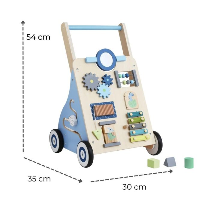 Активність Baby Walker Wood, Baby Walker, Дерев'яна іграшка, Подарунок хлопчикам на перший день народження, Іграшки для дитини 1 року, Подарунки на день народження (динозаври)