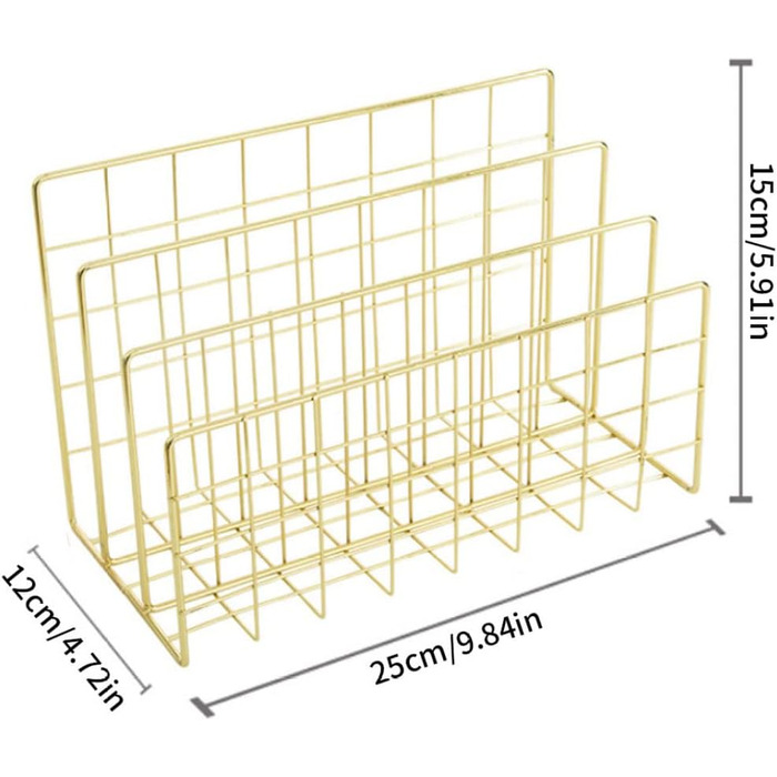 Настільний органайзер для лотків для листів 3 сітки Лоток для паперу Органайзер для папки з листами Металева стійка для книг Золоті лотки для листів Штабельовані металеві лотки для зберігання