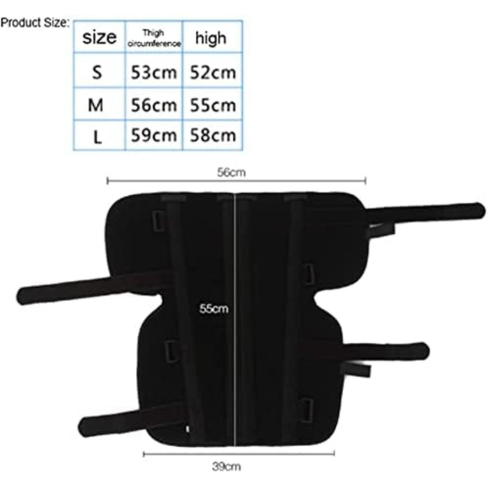 Колінний бандаж BCLYERBJ, регульований іммобілізатор колінного суглоба, стабілізація фіксації, підтримка при переломах для полегшення болю в суглобах, тренування для відновлення після артриту (розмір S)