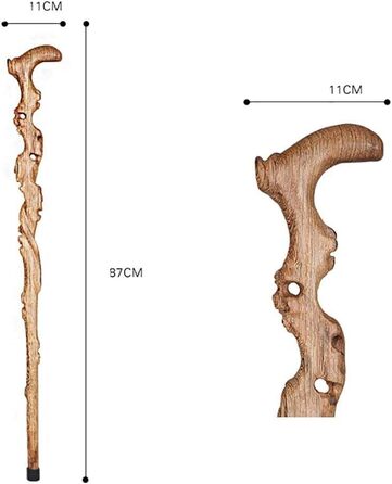 Дерев'яна палиця для ходьби, для літніх чоловіків, нековзна штанга для ходьби, милиці з масиву дерева для чоловіків, дерев'яні туристичні милиці, ідеально підходять для чоловіків або жінок wwyy