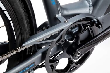 Електричний міський велосипед moma bikes EBIKE28 PRO, алюміній, 7 передач Shimano та гідравлічні дискові гальма, вбудований літій-іонний акумулятор 48V 13Ah