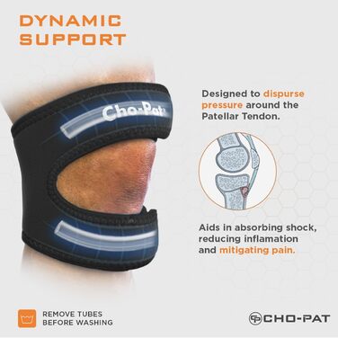 Чохол на коліно Cho-Pat маленький чорний Dual Action Knee Strap