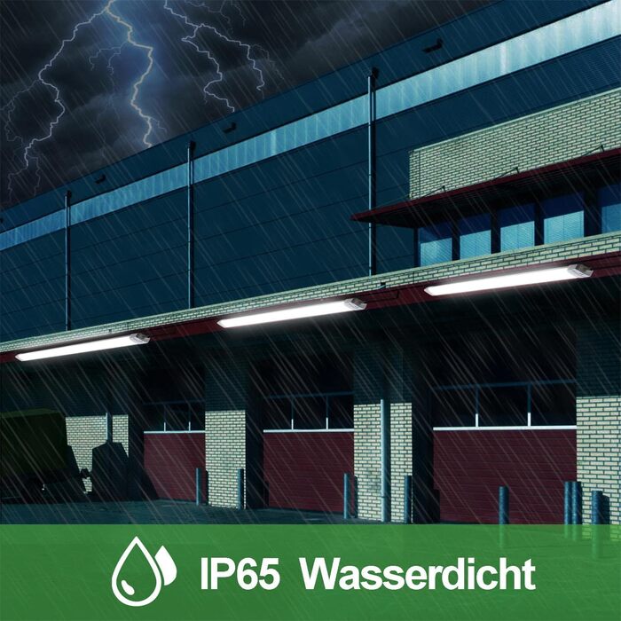 Світлодіодна вологонепроникна лампа TONFFI 115 см, світлодіодна трубка 36 Вт 4100 лм, послідовне підключення, нейтральний білий, водонепроникна вологозахищена лампа IP65 Ванна лампа Стельовий світильник для підвалу, майстерні, гаража Кухня, ванна кімната,
