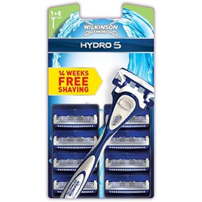 Бритва Wilkinson Sword Hydro Five з 9 лезами ука (1 упаковка) Сучасний