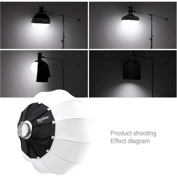 Ліхтар Softbox 85.5 дюймовий модифікатор м'якого освітлення для Godox SL-60W SL150W II FV150 AD300PRO AD400PRO AD600BM VL150 VL300 та інших Bowens Mount Light 33,5'/80см, 85D