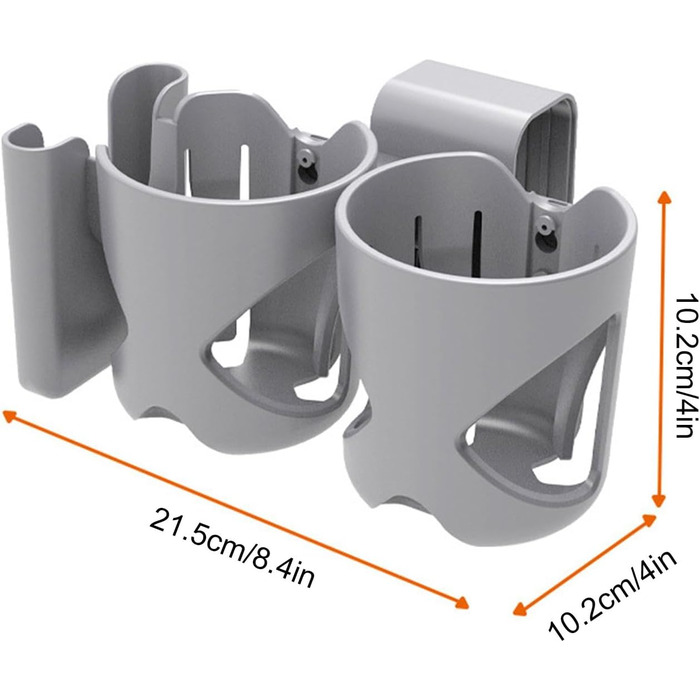 Підстаканник для коляски, напій для телефону в автокріслі, знімний тримач для пляшок, міцний органайзер для напоїв для чашки, ручка, олівець, телефони, ідеально підходить для колясок і автомобільних сидінь, 21,5x10,2x10,2 см