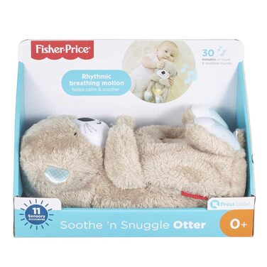 М'яка іграшка Fisher-Price Slumber Otter з диханням, рухом і музикою Початкове обладнання для новонароджених Дитячі іграшки 0 місяців Свято дитини та подарунок новонародженому, FXC66