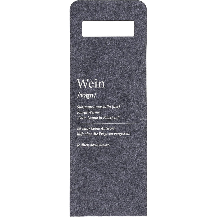 Набір з 12 подарункових упаковок для вина з фетру з висловами приблизно 41 х 14,5 см мішок для пляшки вина мішок для пляшки вина подарунковий мішок прикраса 17 набір з 12 в сірому кольорі з 3 висловами