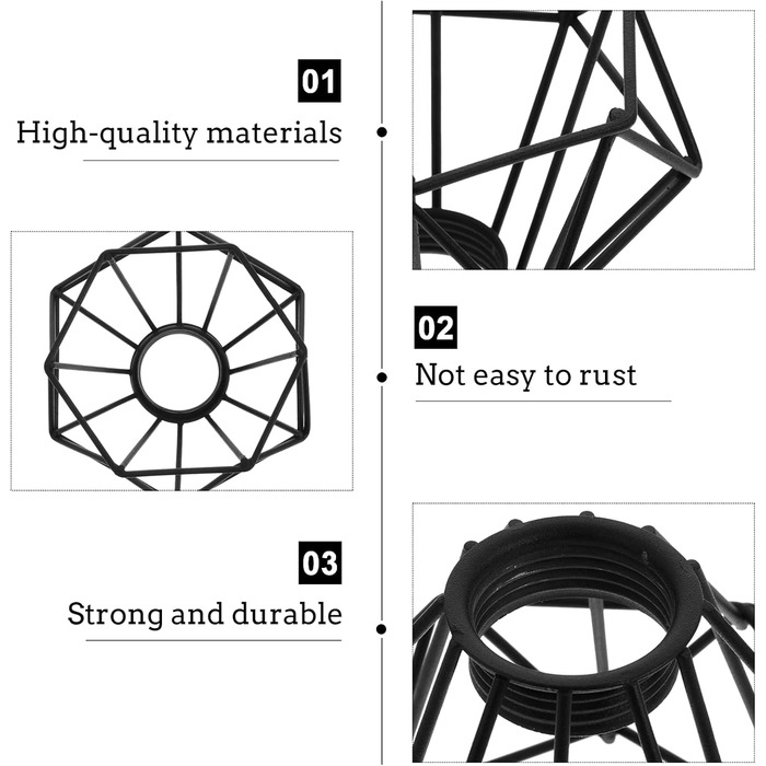 Видовбаний абажур, аксесуари, Стіл/порожнистий затискач для шнура, Чохол для кабелю для дому, Стиль спальні, Ромбоподібна форма, Настінний кронштейн для підлоги, Порожниста алмазна люстра, Проста їжа чорнаx4 шт. 9,2X9,2X6,5CMx4 шт.
