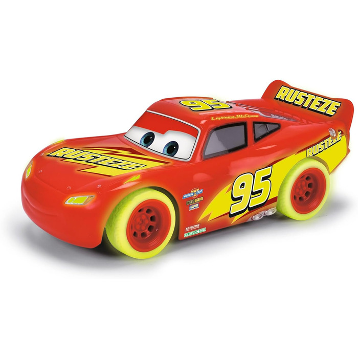 Кожна), однопривідний набір двійнят з Disney Pixar's Cars, 2 машинки на дистанційному управлінні з ефектом підсвічування, іграшки для дітей віком від 4 років Glow Racer Lightning McQueen Storm Jackson, 14