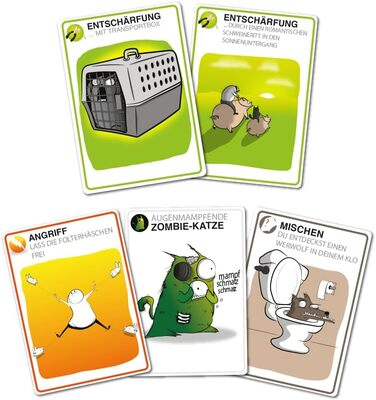 Вибухові кошенята, Exploding Kittens NSFW Edition (Edition 2024), Базова гра, гра для вечірок, карткова гра, 2-5 гравців, 18 років, 15 хвилин, німецька, різнокольорова, барвиста