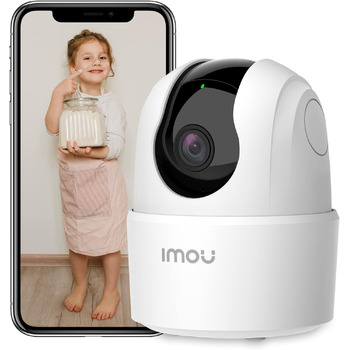 2K Indoor Surveillance Camera Wi-Fi Camera Indoor Surveillance 360 for Pet Baby Monitor with AI Person Detection, Automatic Tracking, Night Vision, Two-Way Audio, Siren, Works with Alexa, 2K Indoor Surveillance Camera Wi-Fi Camera Indoor Surveillance 360 