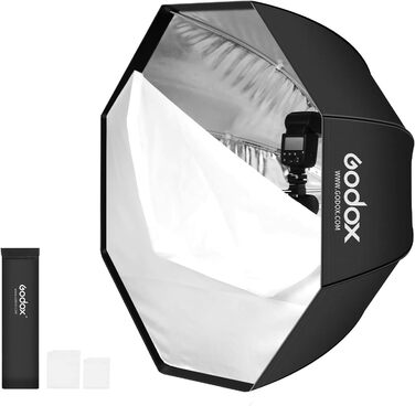 Восьмикутна парасолька Godox, Softbox, 95 см, з сумкою для перенесення, портативна восьмикутна парасолька для студії, фотографії, спалаху, 95 см