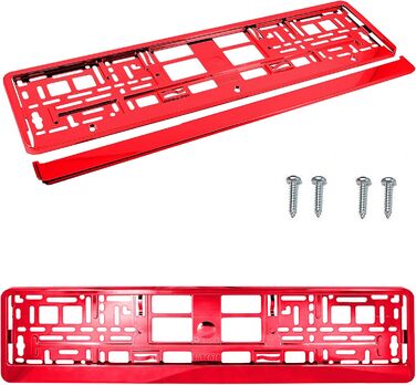 Тримач номерних знаків для номерних знаків, червоний, 2 місця, 2 шт.