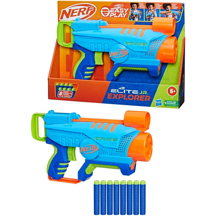 Легко заряджається та стріляє, 8 дротиків Nerf Elite, вік від 6 років і старше