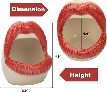 Прохолодна попільничка, керамічна попільничка для сигарет портативна Сучасна та креативна попільничка з великими губами для відкритого повітря в приміщенні модні прикраси для домашнього офісу ручної роботи подарунок для