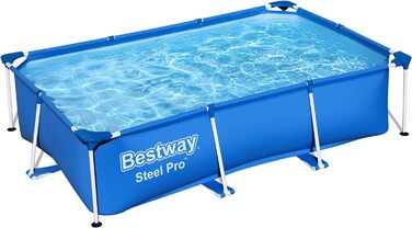 Каркасний басейн Bestway Steel Pro без насоса 259 х 170 х 61 см, синій, квадратний