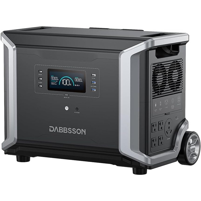 Мобільна електростанція Dabbsson DBS3500, розширювана ємність 28140 Вт·год, LiFePO4 EV батарея 3600 Вт, сонячний генератор 3430 Вт·год