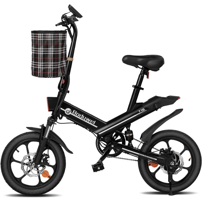 Електричний велосипед Bodywel T16 Mini E Bike 16 дюймів 250W 36V / 10.4Ah чорний