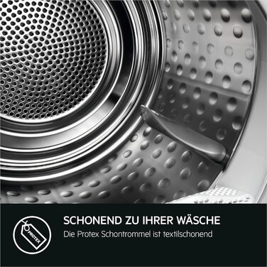 Сушильна машина з тепловим насосом AEG TR8AMZ68 до 8,0 кг з технологією AbsoluteCareдо  клас енергоспоживання A із захистом від зминання ніжним барабаном  біла