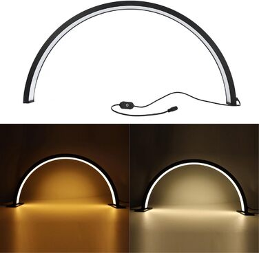 Настільний світильник для вій, торшер для вій Лампа для вій Crescent, 430 Pearl Lighting, плавне затемнення, стабільна основа для манікюру, догляду за шкірою та шкірою