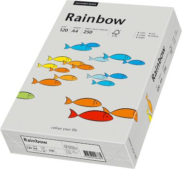 Папірус 88042810 принтер Папір Rainbow 120 г/м, А4 250 аркушів сірий