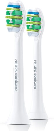 Оригінальні щітки Philips Sonicare InterCare HX9002/07 Clean InterDental Spaces & Gum Line підходить для будь-якої зубної щітки Sonicare із системою кріплення 2 упаковки, стандартні, білі стандартні 2 упаковки