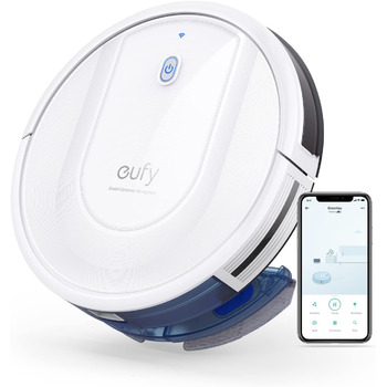 Робот-пилосос eufy з функцією прибирання, RoboVac G10 Hybrid, Smart Dynamic Navigation, 2-в-1 пилосос і робот-пилосос, потужність всмоктування 2000 Па, самозарядка, ідеально підходить для твердих підлог (білий)