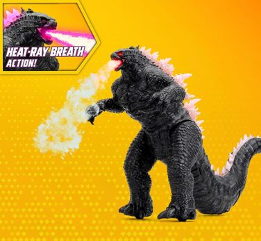 Годзилла Heat-Ray Breath RC фігурка (63 см) з тепловим струменем водяної пари - дистанційно керована фігурка з фільму Годзилла і Конг Нова імперія для дітей віком від 6 років, іграшка зі звуком і світлом