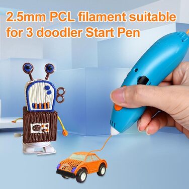 Нитка 3D пера 160 шт. 32 кольори 3D Doodler Pen Refill Packs Аксесуари для гнучкого 3D-ручка 2,5 мм Pcl Filament For 3D Pen Filapen Насадки для 3D ручок для дитячих робіт