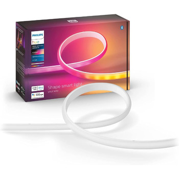 Базовий набір Philips Hue White & Color Ambiance Gradient Lightstrip (2 м), світлодіодна стрічка з регулюванням яскравості для системи освітлення Hue з 16 мільйонами кольорів і градієнтів кольорів, інтелектуальне керування освітленням за допомогою голосу 